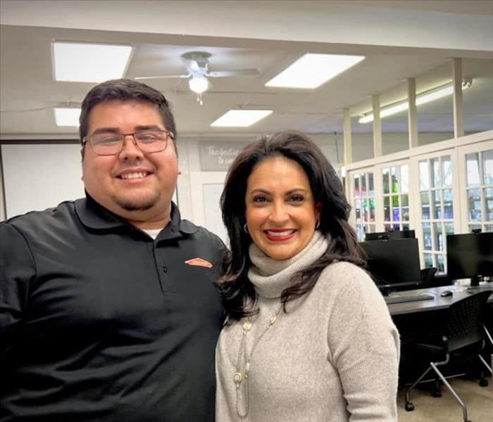 Male Sales manager with female mayor