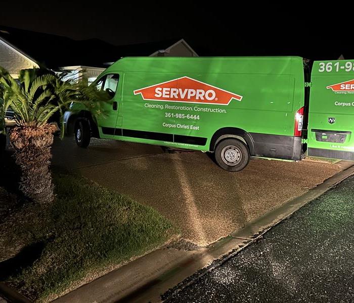 Green Van at Night